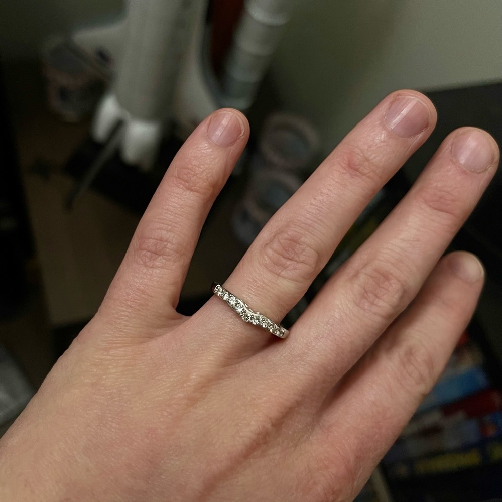 Diamond Wedding Band, 14K White Gold